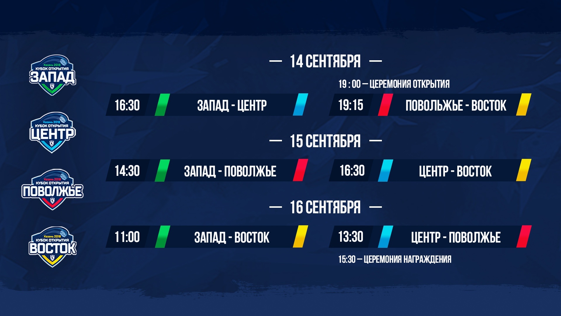 Расписание матчей Кубка Открытия